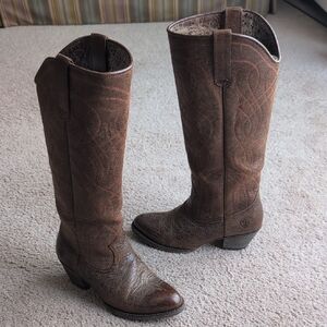 Ariat Singsong Knee High Boots In Brown Size 6.5